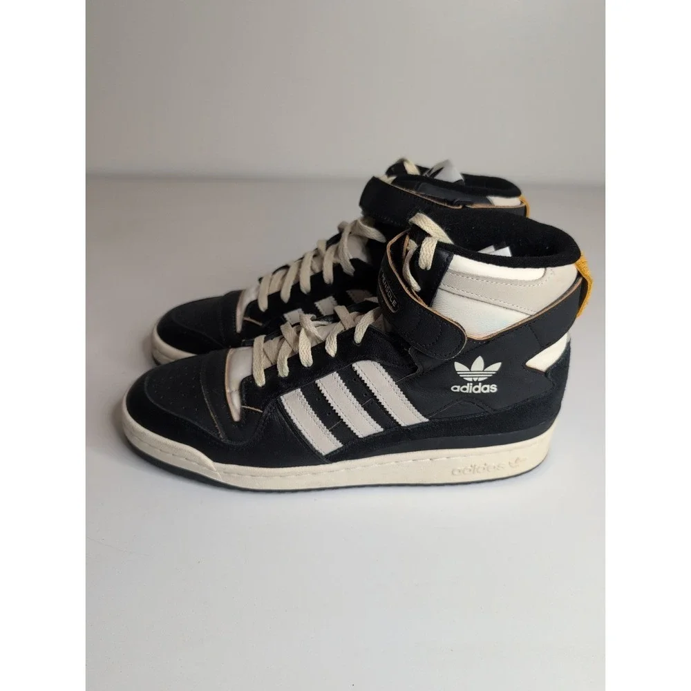 Adidas High Top Pensole Rare Sneakers Black Yellow GW9636 Mens 11.5